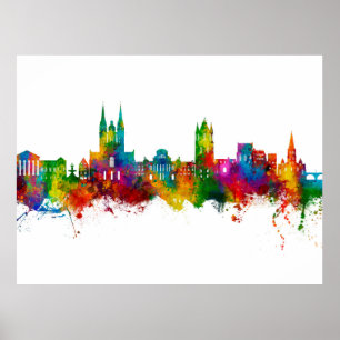 Póster Angers France Skyline