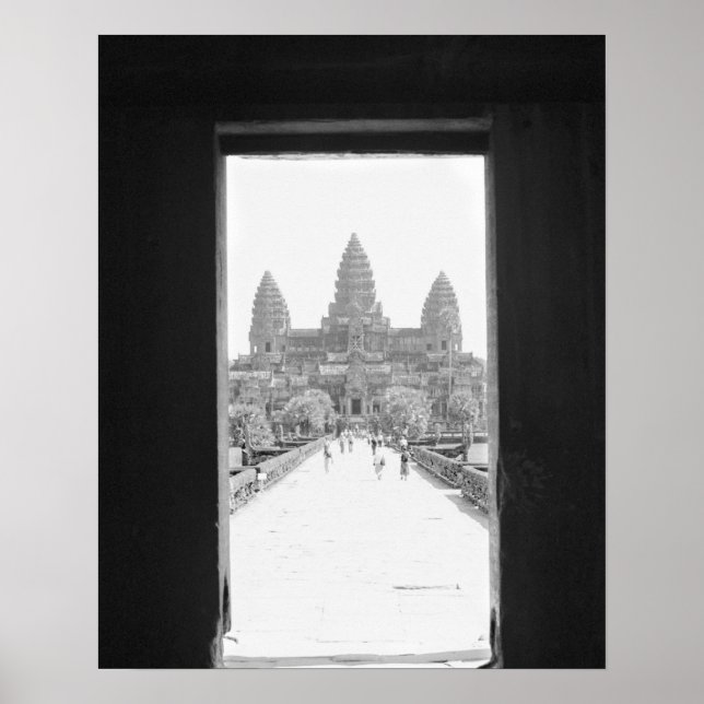 Póster Angkor Cambodia, Angkor Wat Doorway View (Frente)