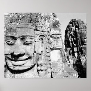 Póster Angkor Cambodia, Heads The Bayon
