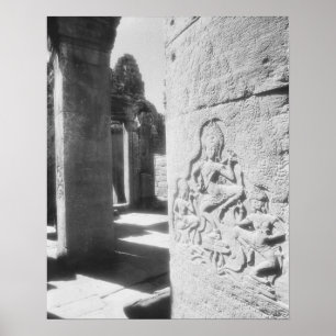 Póster Angkor Camboya, Apsara Talla El Bayon 2