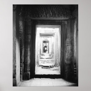 Póster Angkor Camboya, puertas Preah Khan 2