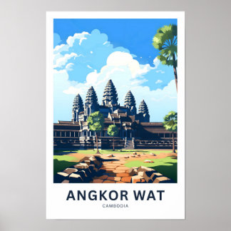 Póster Angkor Wat Cambodia Viaje impreso