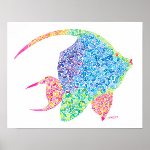 Póster Angle Fish Print