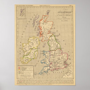 Póster Angleterre, Ecosse & Irlande en 900