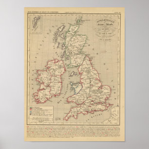 Póster Angleterre, Ecosse, Irlande y sirve 1100 un 1280