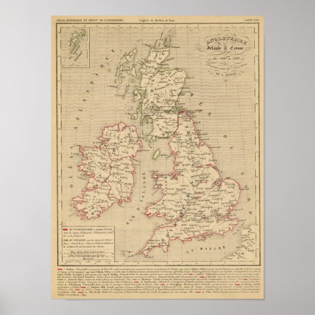 Póster Angleterre, Irelande & Ecosse 1281 a 1400 (Frente)