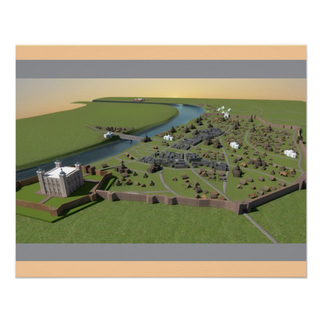 Póster Anglo Saxon Londres con Torre (Anverso)