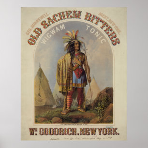 Póster Angostura vieja de Sachem - tónico de la tienda