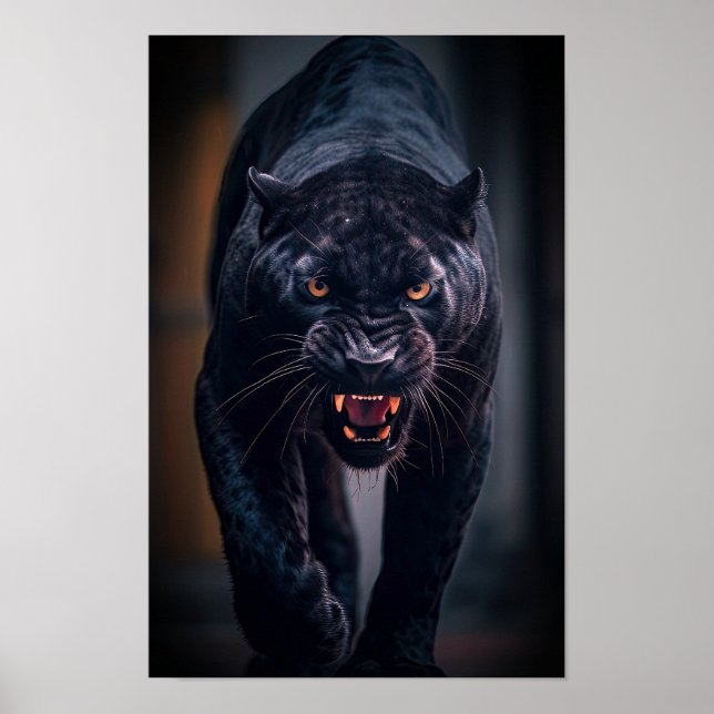 Póster Angry Black Panther (Frente)