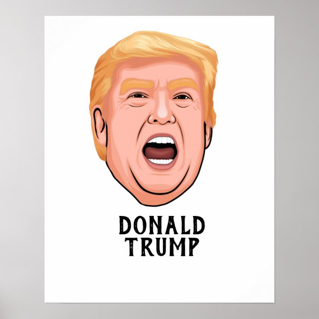 PÓSTER ANGRY DONALD TRUMP PERSONALIZADO (Frente)