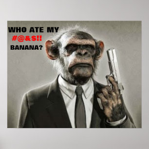 Póster Angry Monkey Poster