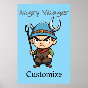 Póster Angry Villager Pitchfork Thunder_Cove