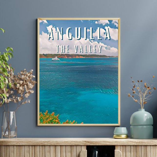 Póster Anguila: L'île paradisiaque aux plages de rêve (Anguilla : Plages de rêve, eaux cristallines et douceur de vivre caribéenne. Explorez avec moi cette)