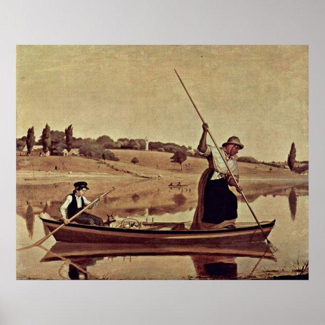 Póster Anguilas en Setauket por William Sidney Mount (Frente)