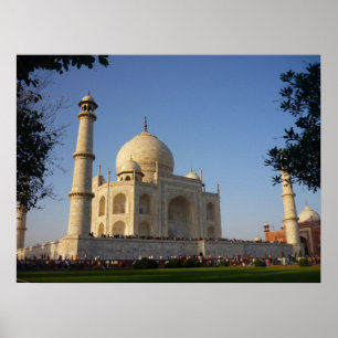 Póster ángulo de taj mahal