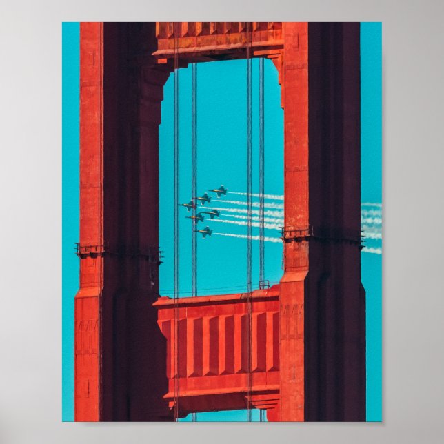 Póster Ángulos azules (Frente)