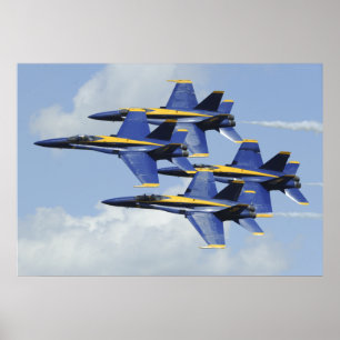 Póster Ángulos azules