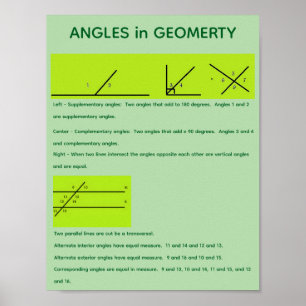 Póster Ángulos en Geometría