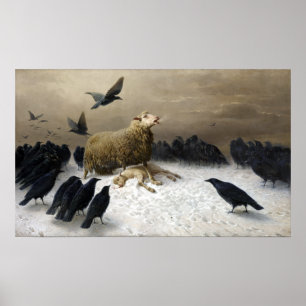 Póster Angustia de agosto Friedrich Albrecht Schenck