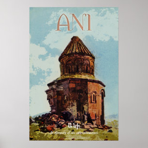 Póster Ani, ciudad antigua de Armenia