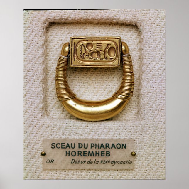Póster Anillo con el sello del general Horemheb (Frente)