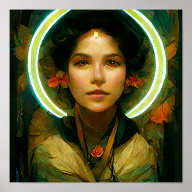 Póster Anillo De La Fantasía De La Luz Sci-fi (Frente)