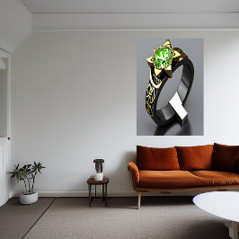 Póster Anillo de piedra de gemas de uranio único | Poster