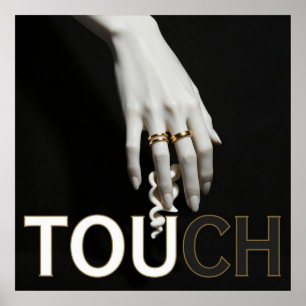 Póster Anillos de oro de mano de porcelana moda