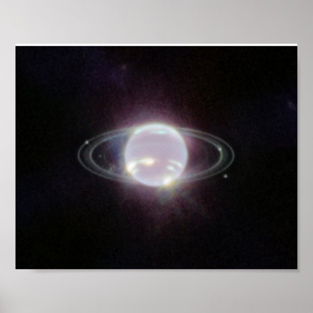 Póster Anillos JWST del planeta Neptuno (Frente)