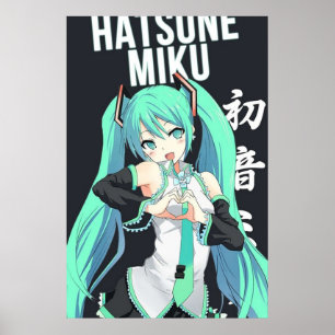 Póster Animación chica vocaloide