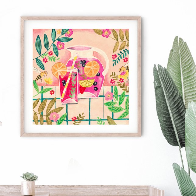 Póster Animación de cócteles de sangría de verano (Subido por el creador)