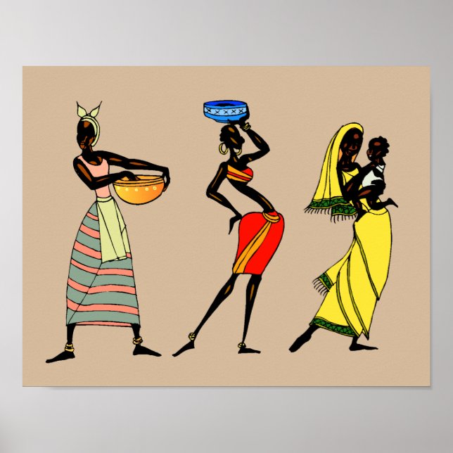 Póster Animación de Mujeres de Kenia (Frente)