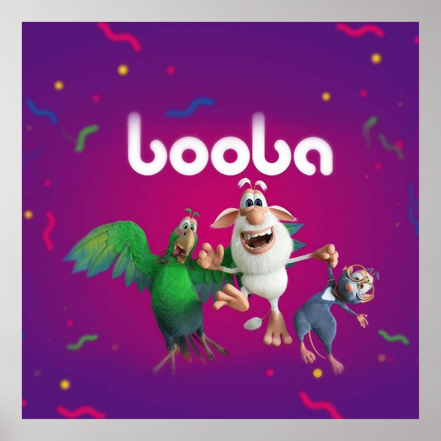 Póster Animación de onebob Booba para niños 2020 (Frente)