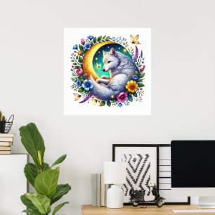 Póster Animación fanática de los lobos de Guay
