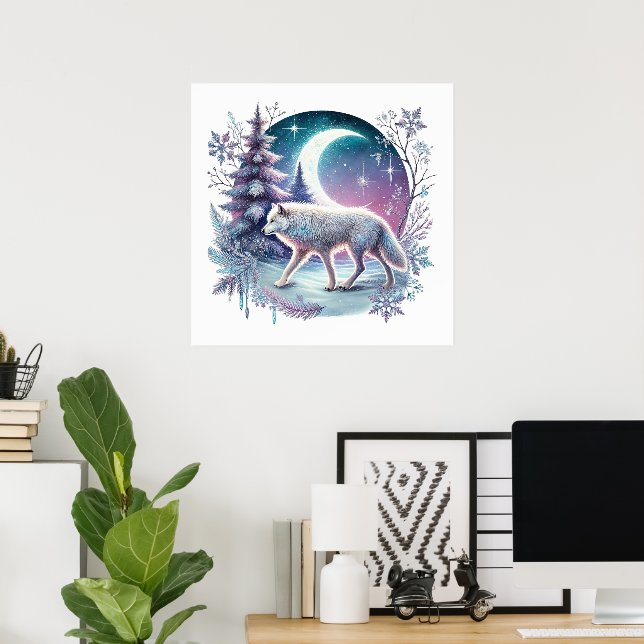 Póster Animación fanática de los lobos de Guay (Oficina en casa)