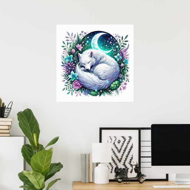 Póster Animación fanática de los lobos de Guay (Oficina en casa)