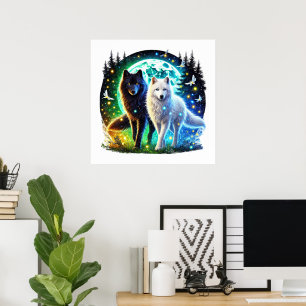 Póster Animación fanática de los lobos de Guay