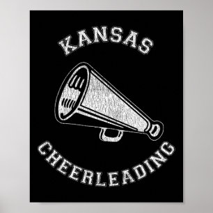 Póster Animadora de Kansas Distressed Retro 90's