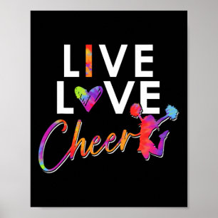 Póster Animadora divertida Animadoras Chicas Vive Ama Ani