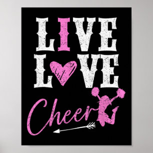 Póster Animadora Divertida Animando Chicas Vive Ama Porra