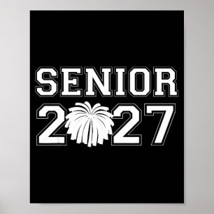 Póster Animadora líder de porristas clase de 2027 graduac