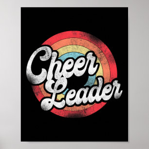 Póster Animadora Porrista Retro Vintage Líder de Porrista