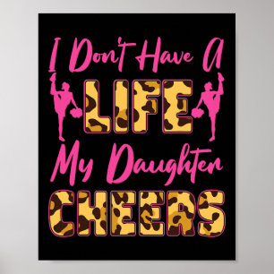 Póster Animadora Porristas Mamá Papá Madre Padre Hija 