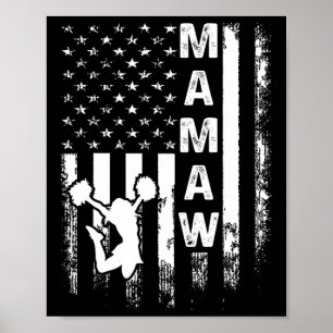 Póster Animadora Porristas Mamaw Bandera de América Vinta