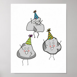 Póster animadores de fiesta, fiesta, tema divertido