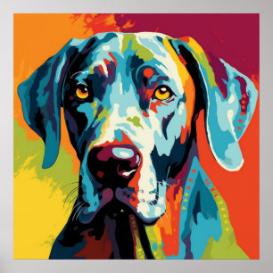 Póster Animal abstracto, Gran Danés