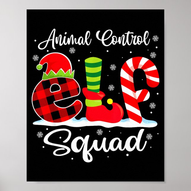 Póster Animal Control Elf Squad Christmas Officer Matchin (Frente)