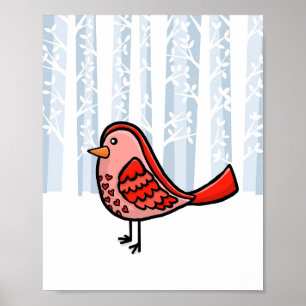 Póster Animal de bosque Pájaro