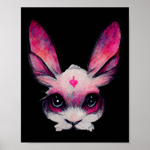 Póster Animal de conejo conejo con colores - Hala de Chic