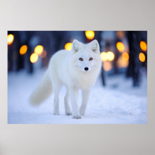 Póster Animal de la vida silvestre Fox en la calle al air